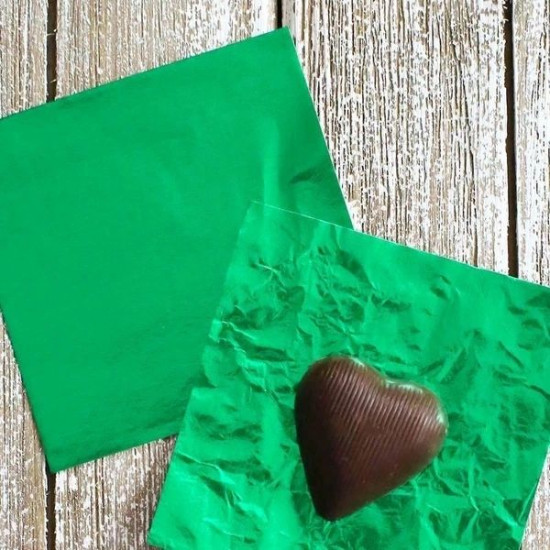 CHOCOLATE FOILS DEEP GREEN SMALL